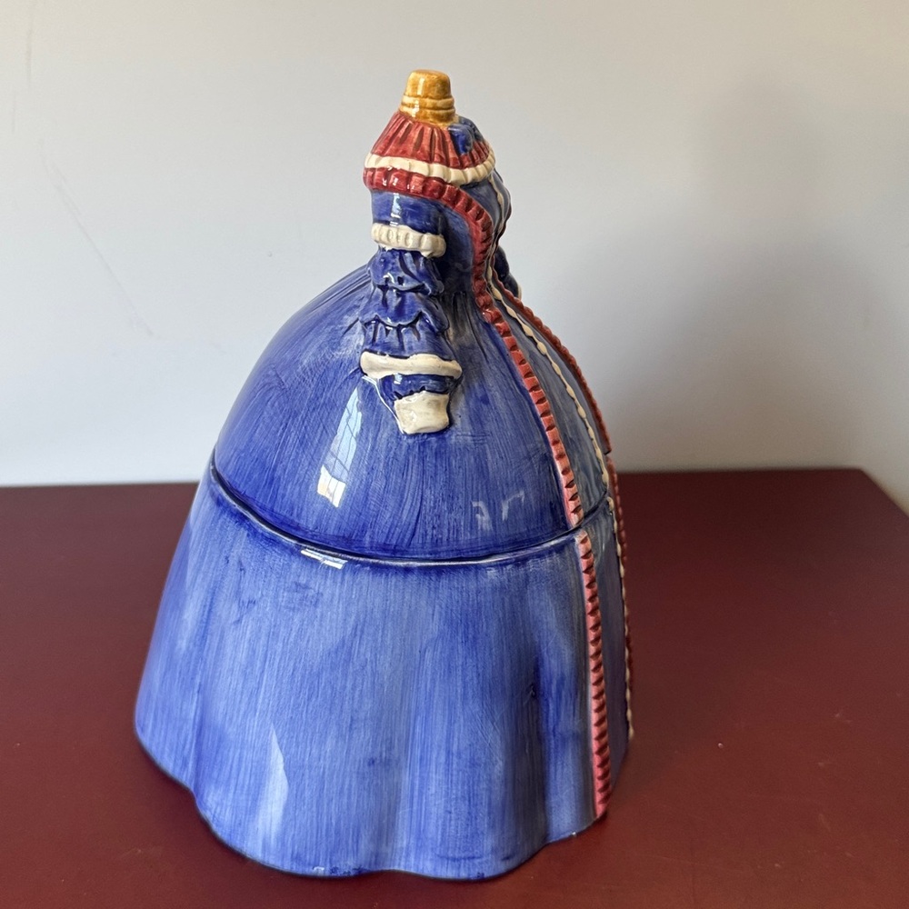 Rare Vintage Biscuit Jars Ala Mode Victorian Dress Form Mannequin Vanity Jar - Picture 3 of 11